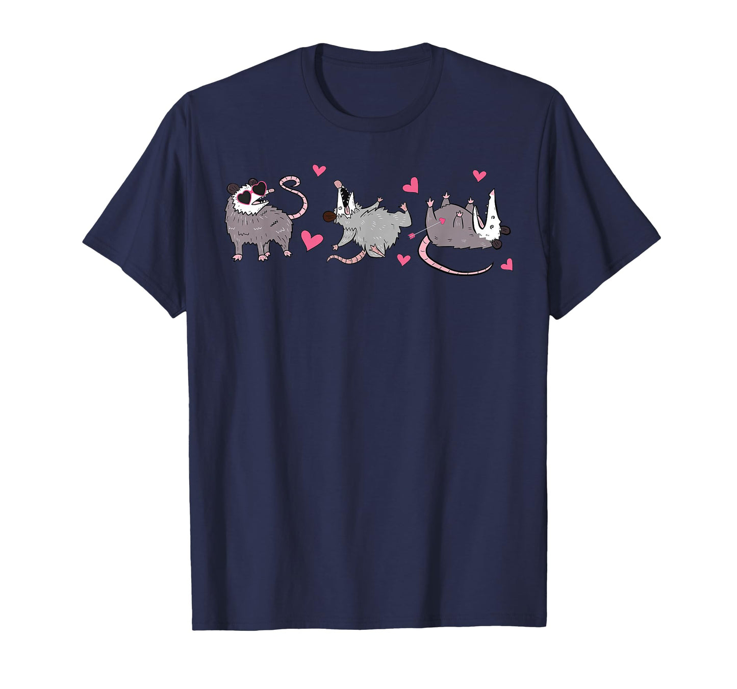 Funny Possum Heart Valentine Day Opossum Animal Lover Meme T-Shirt