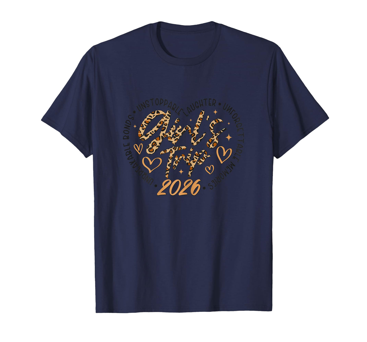 Girls Trips 2026 Leopard Weekend Vacation Girl Cruise Trip T-Shirt