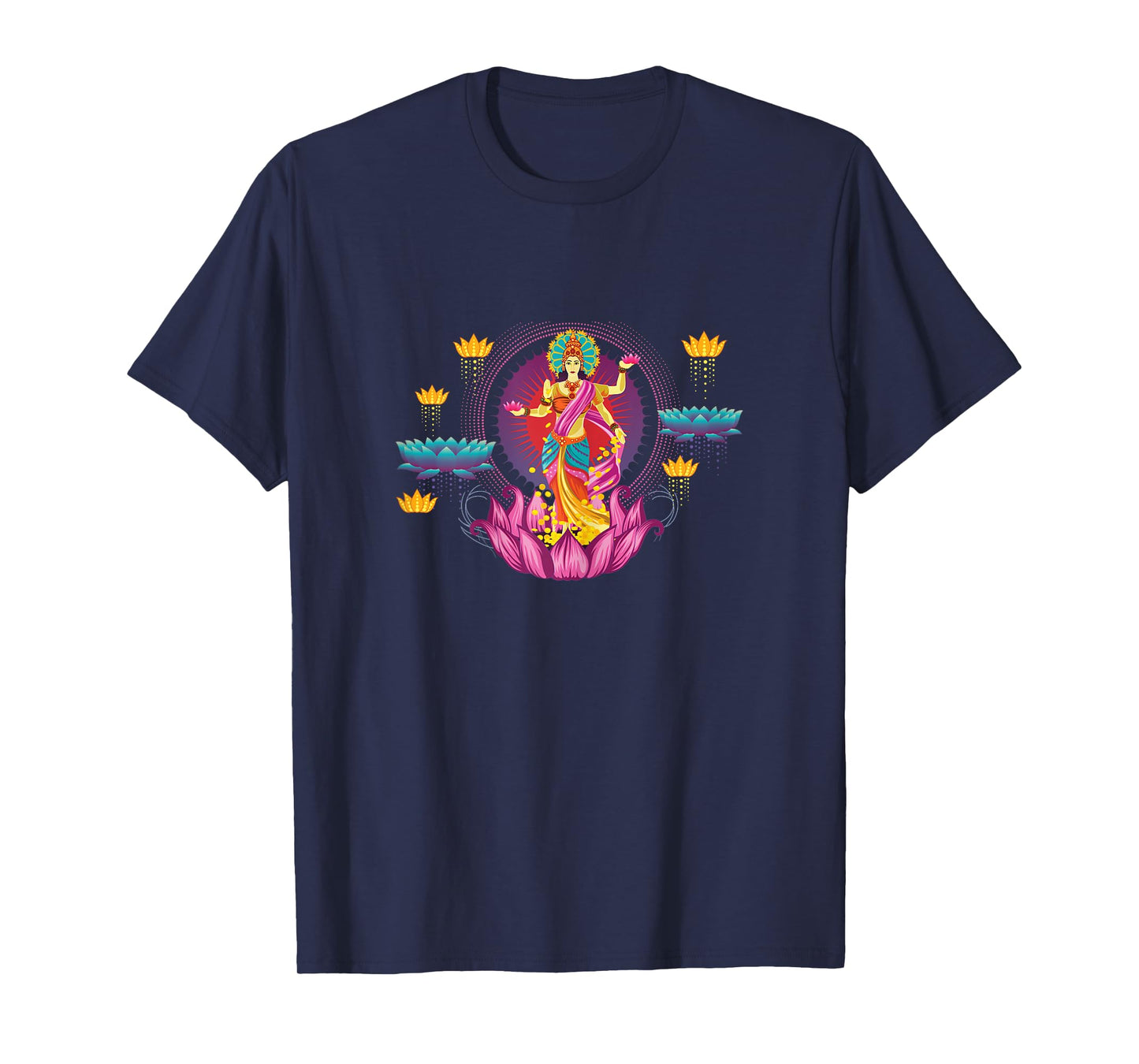 Beautiful Lakshmi Shirt Hindu Goddess of Wealth & Prosperity T-Shirt