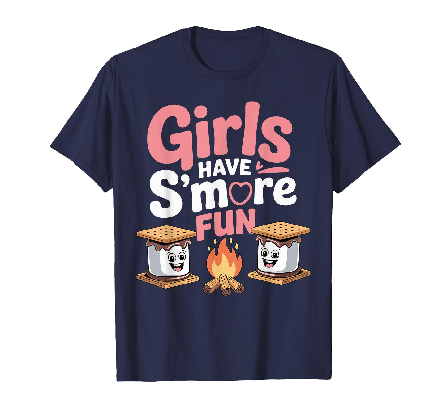 Girls Have Smore Fun Camper Girls Camping T-Shirt