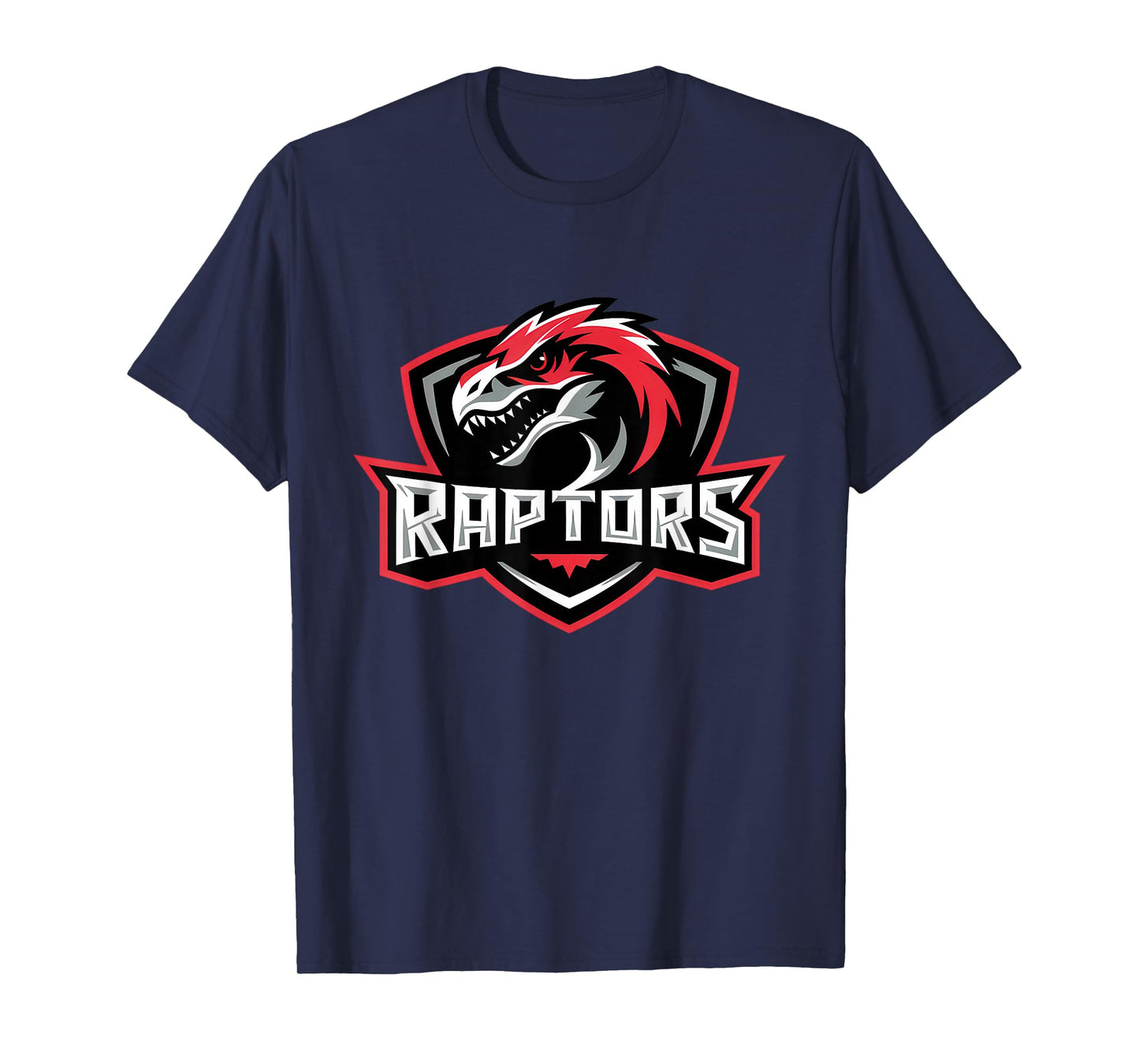 Aggressive Velocirax Mascot Head Dinosaur Esport Team Logo T-Shirt