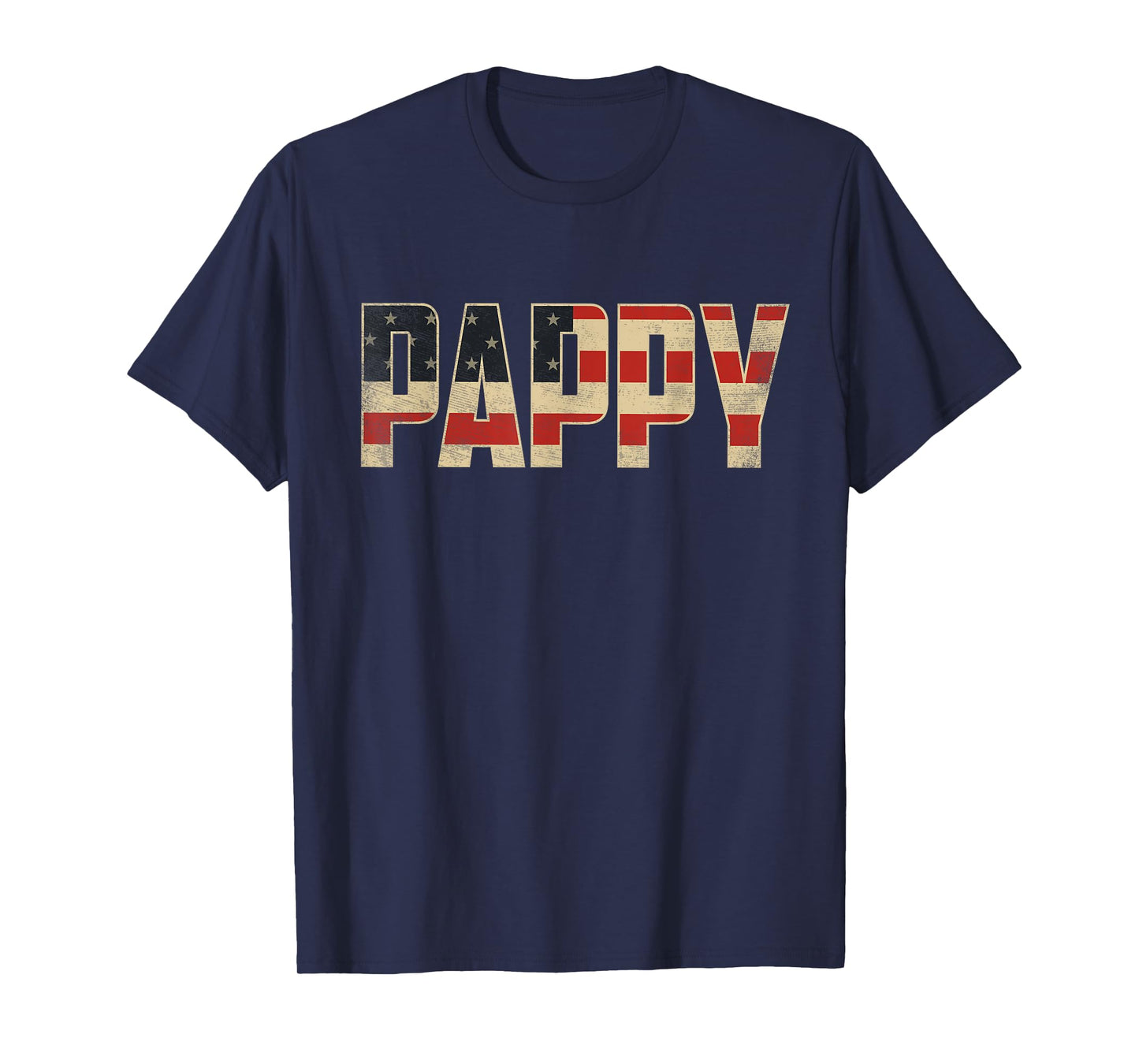 Pappy Bold Patriotic American Flag Father’s Day Pappy T-Shirt