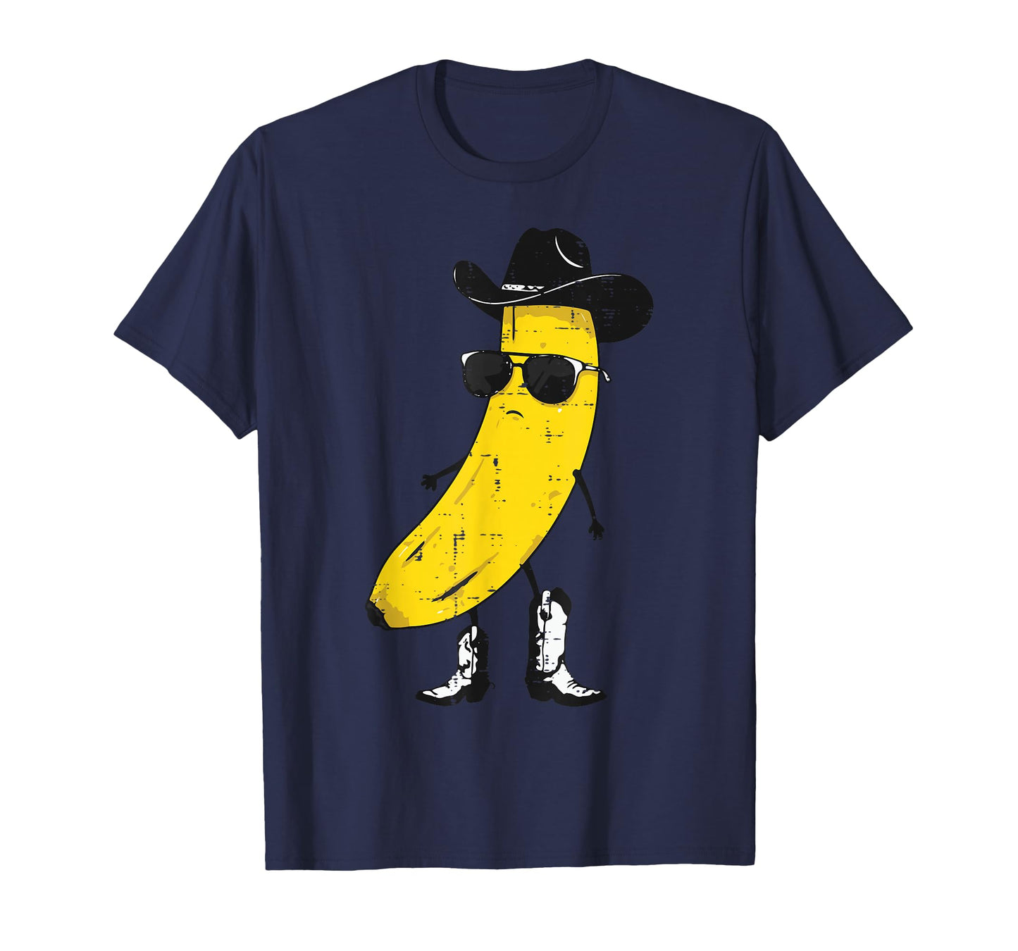 Cowboy Banana Cool Cowgirl Fruit Country Men Boys Kids Women T-Shirt