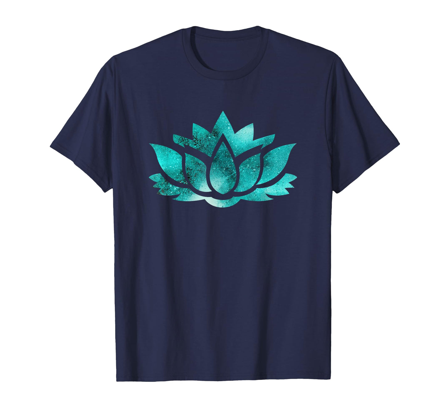 Lotus Flower Yoga Spiritual Dreamy Teal Colorful T Shirt T-Shirt