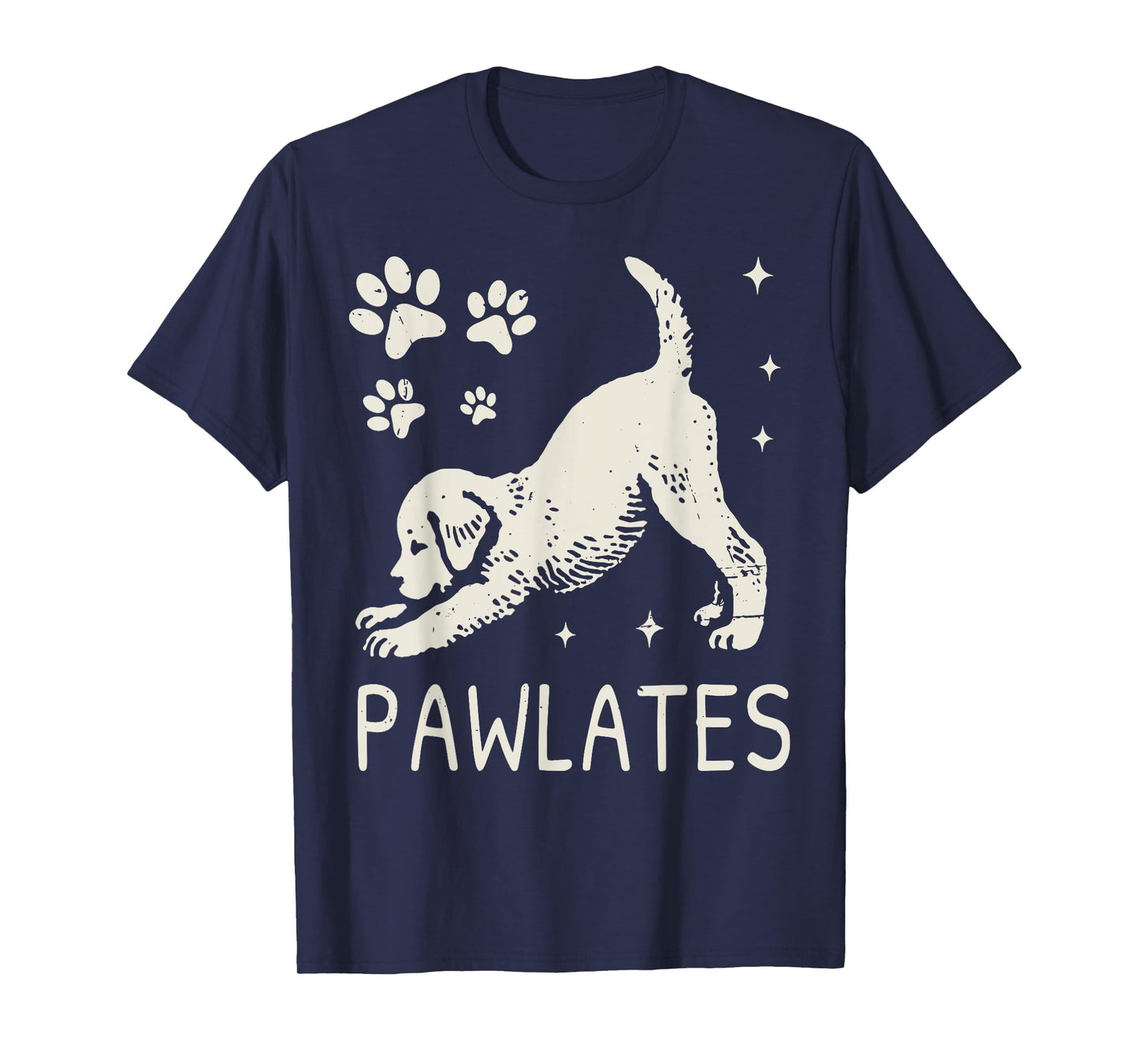 Pawlates Dog Stretching Workout Fitness Pilates Cute Puppy T-Shirt