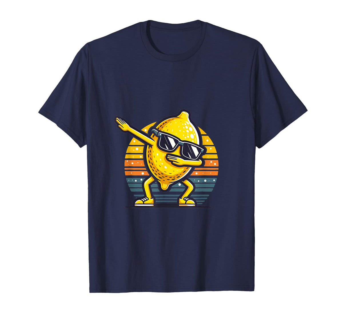 Funny Dab Lemon Dancing Dabbing Retro Fruit T-Shirt
