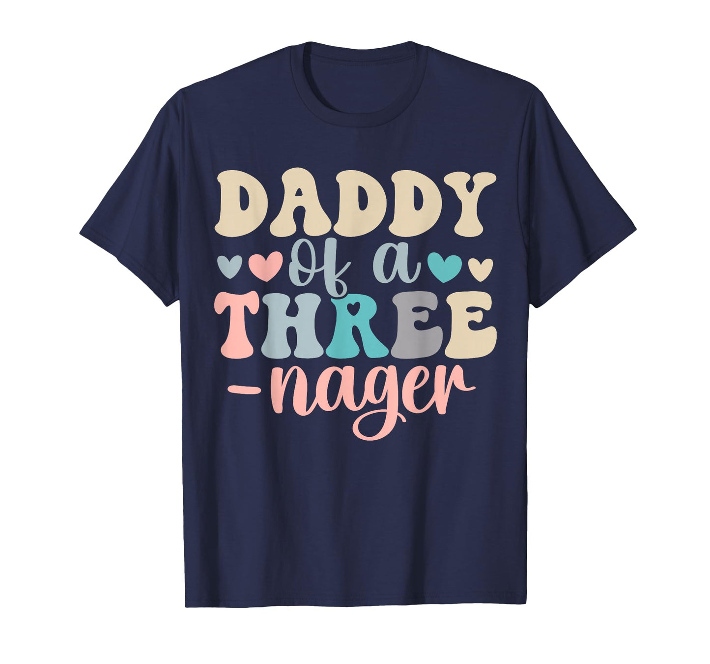 Daddy Of A Threenager 3rd Birthday Matching Family Boho T-Shirt