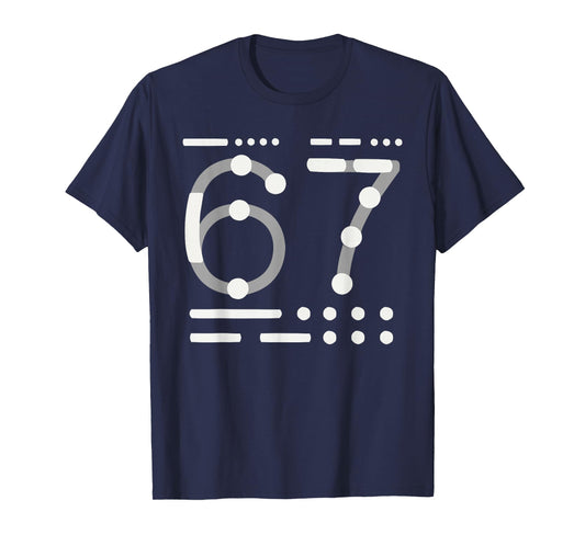 67 Shirt, Morse Code 67 Kid Meme six Seven Graphic Tees T-Shirt