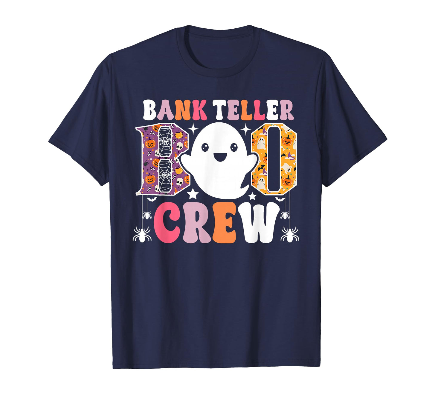 Bank Teller Boo Crew Funny Ghost Halloween Costume T-Shirt