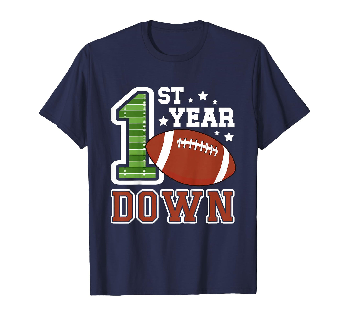 Kids 1st Football Birthday Party 1 Year Old Football Player T-Shirt