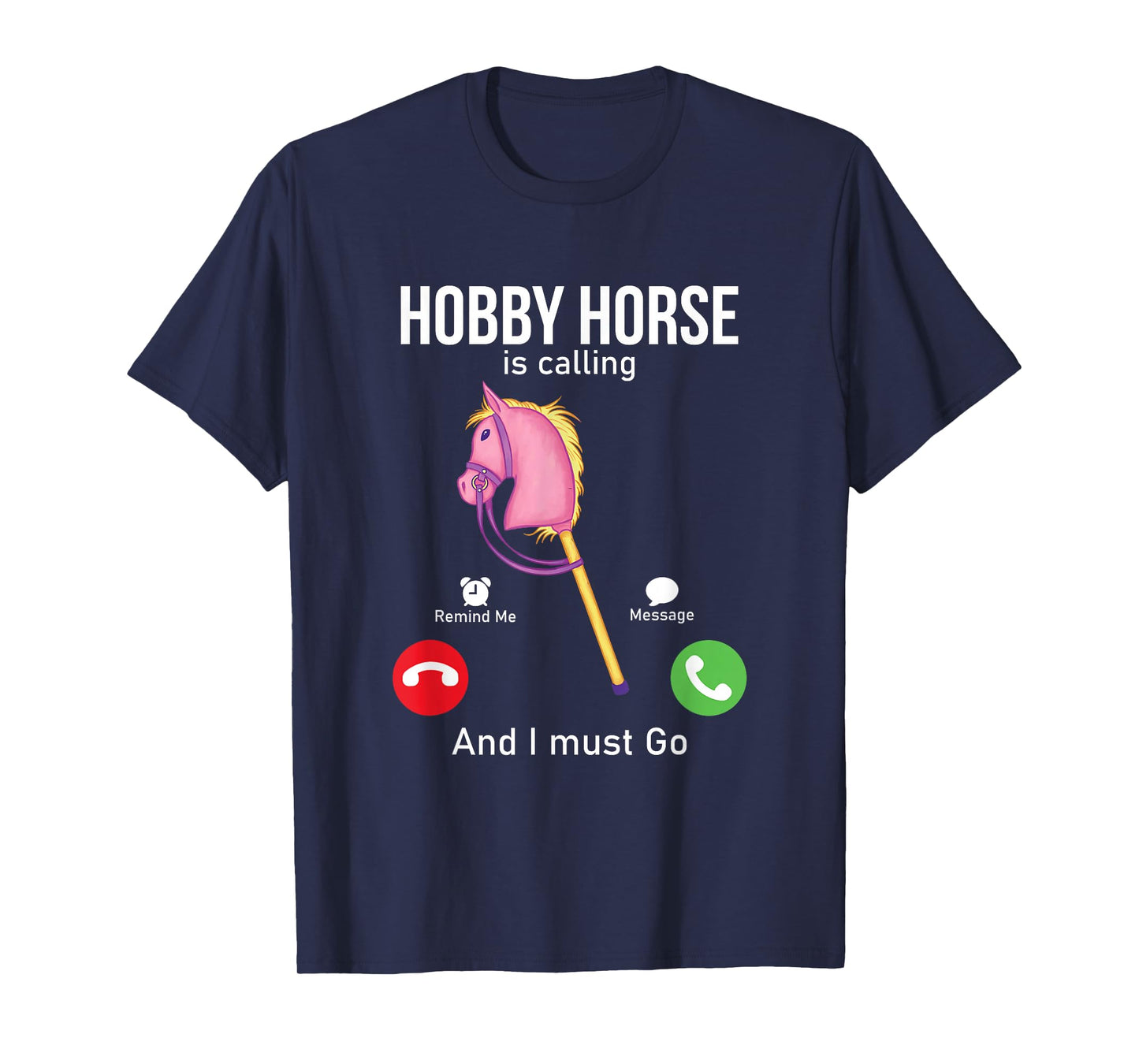 Funny Hobby Horsing Gifts For Hobby Horse Riders Unisex-Adult Black Cotton Blend T-Shirt Small Classic Fit Short Sleeve