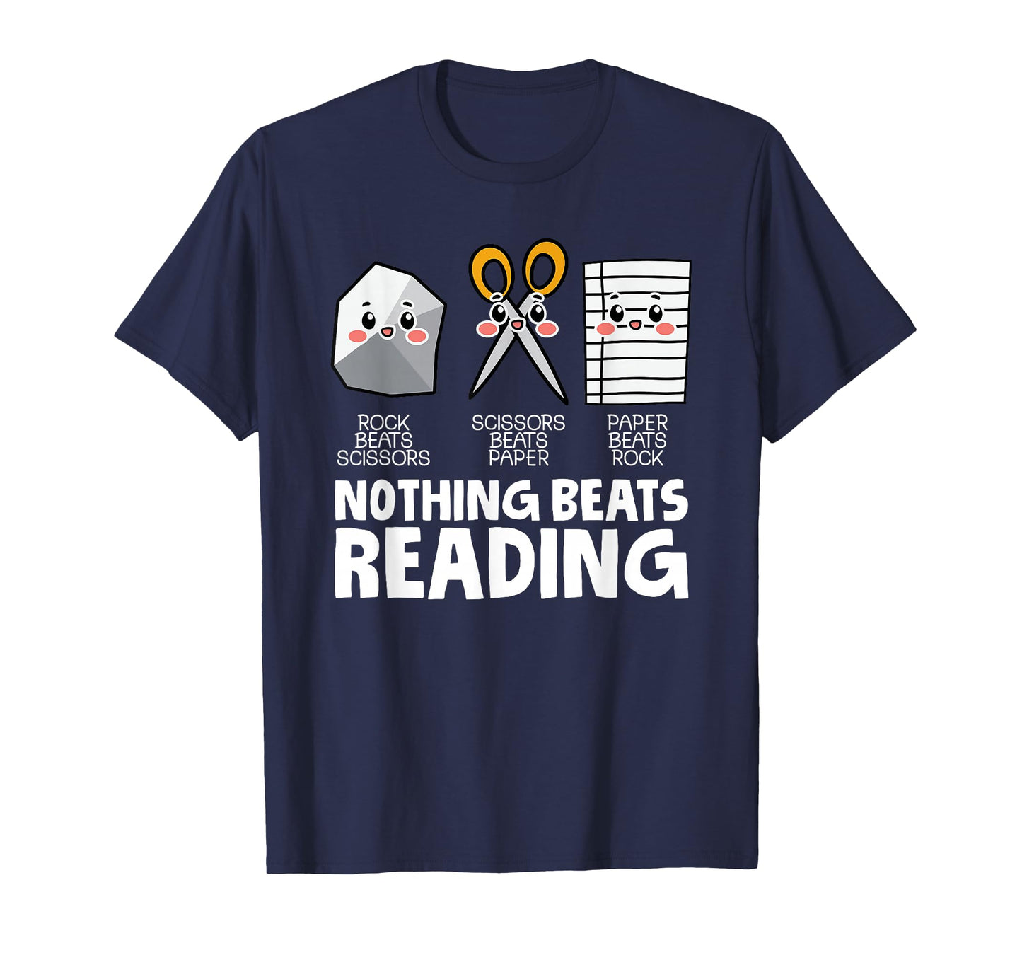 rock paper scissor nothing beats reading T-Shirt