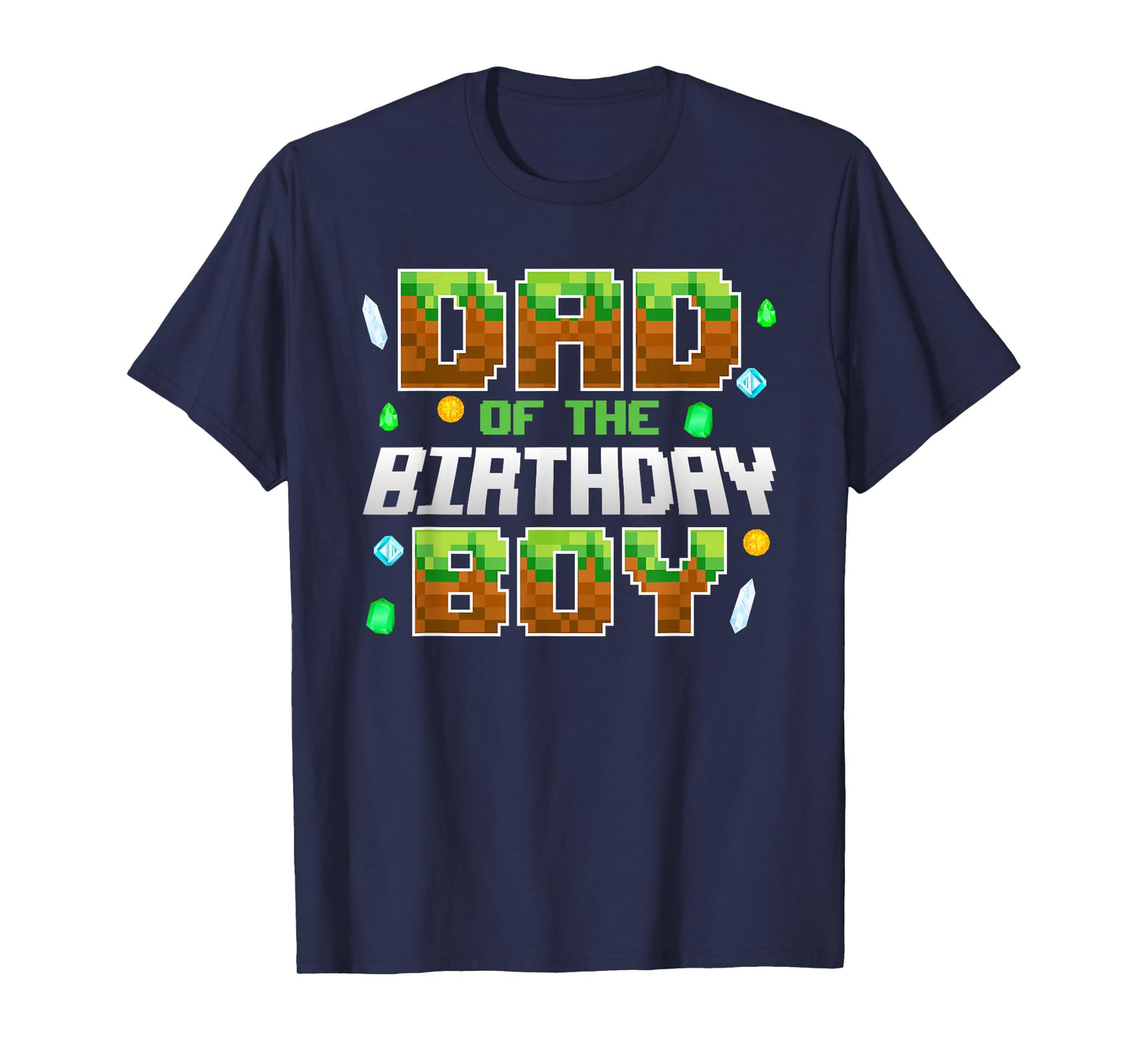 Dad Of The Birthday Boy Birthday Party Gamer Pixel Number T-Shirt