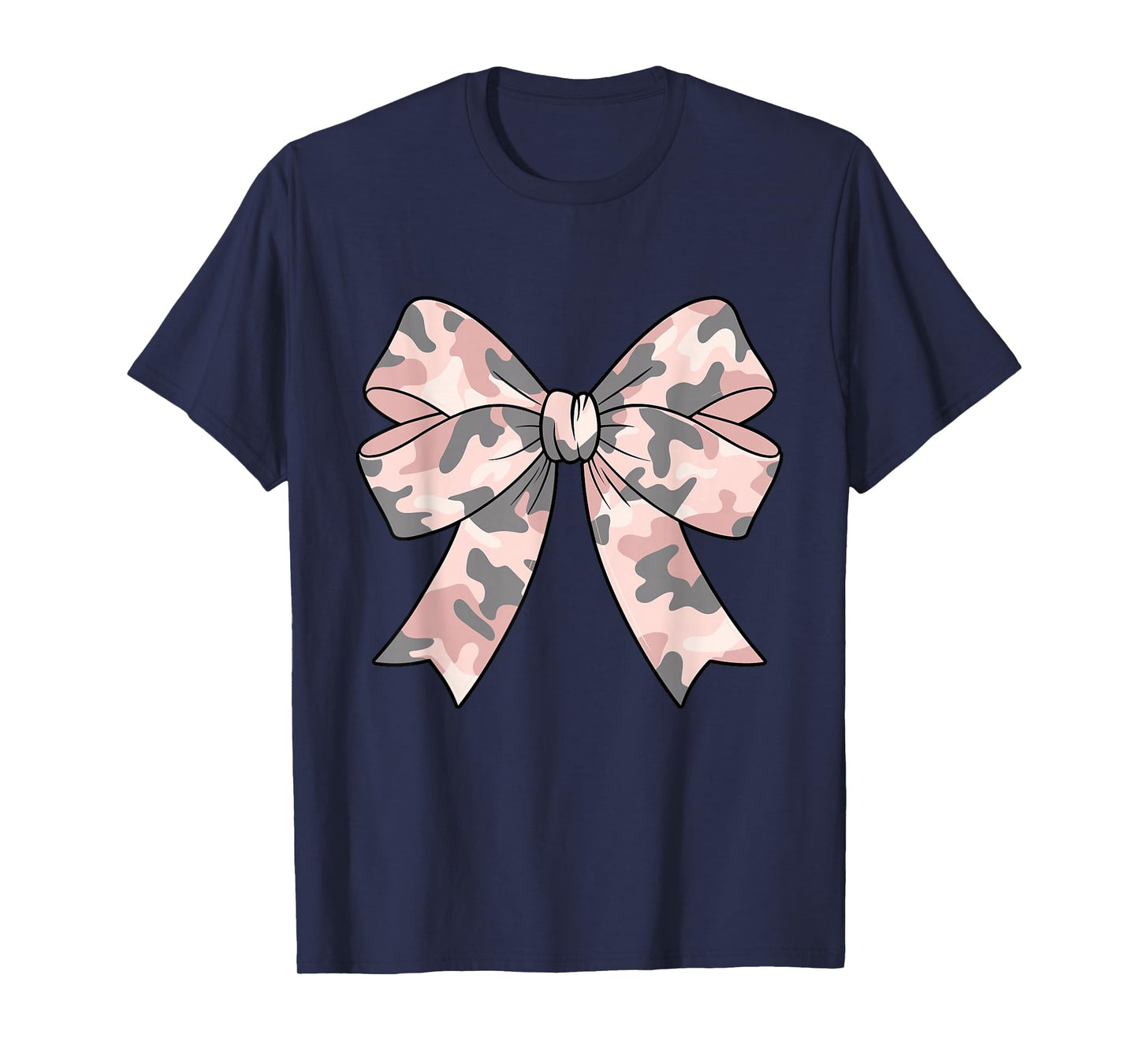 Camouflage Old Camo Bow Camo Coquette Bow Hunting Women Girl T-Shirt
