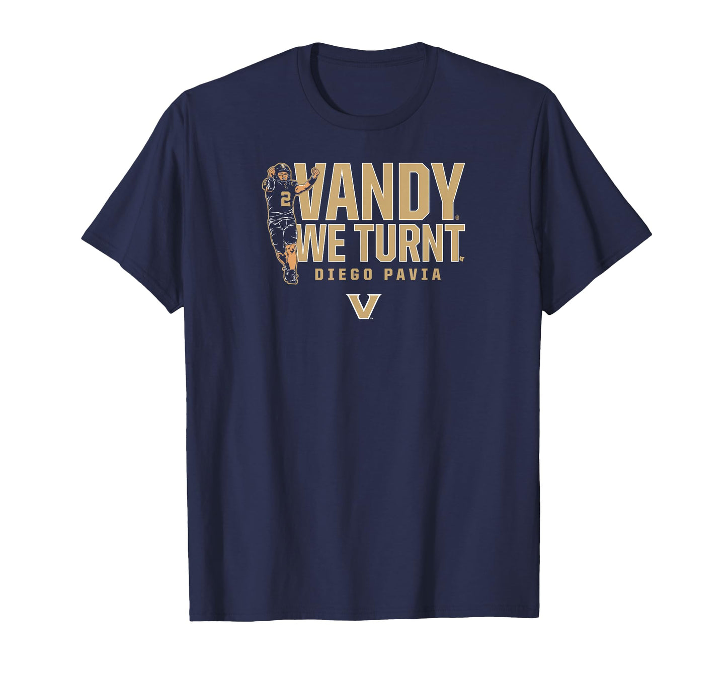 Vanderbilt Football: Diego Pavia Vandy We Turnt - Vanderbilt T-Shirt