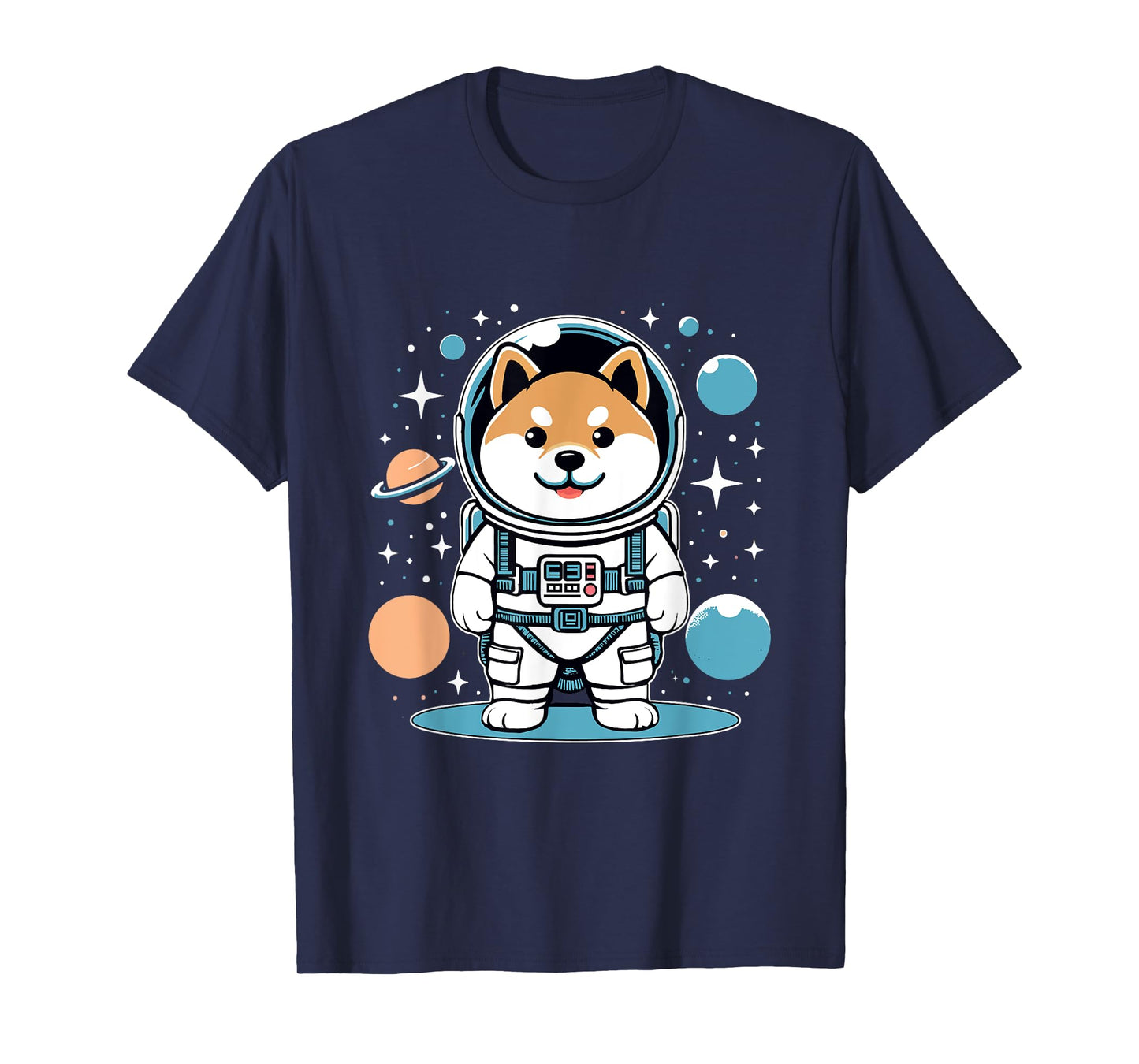 Shiba Inu Astronaut Costume Shirt Outer Space Galaxy Dog T-Shirt
