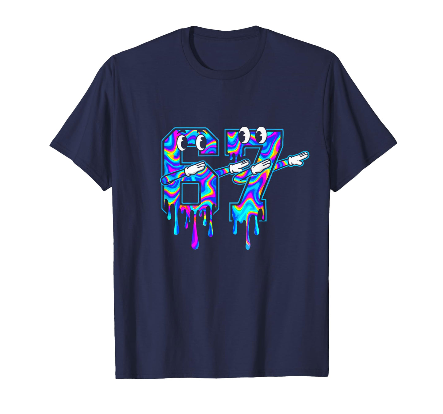 Swirl Six Seven Dab Drip 6 7 Dabbing Meme T-Shirt