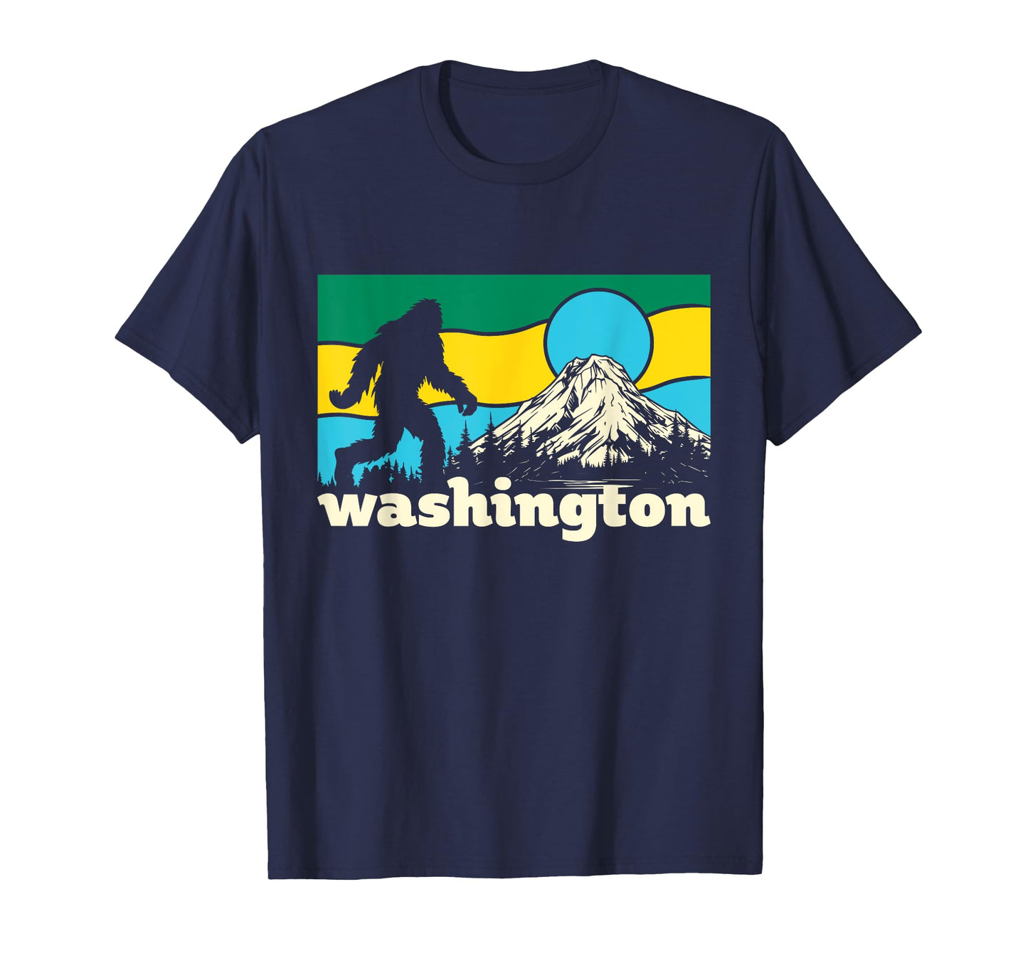 Washington State Home Mountains Bigfoot Sasquatch Yeti Gift T-Shirt