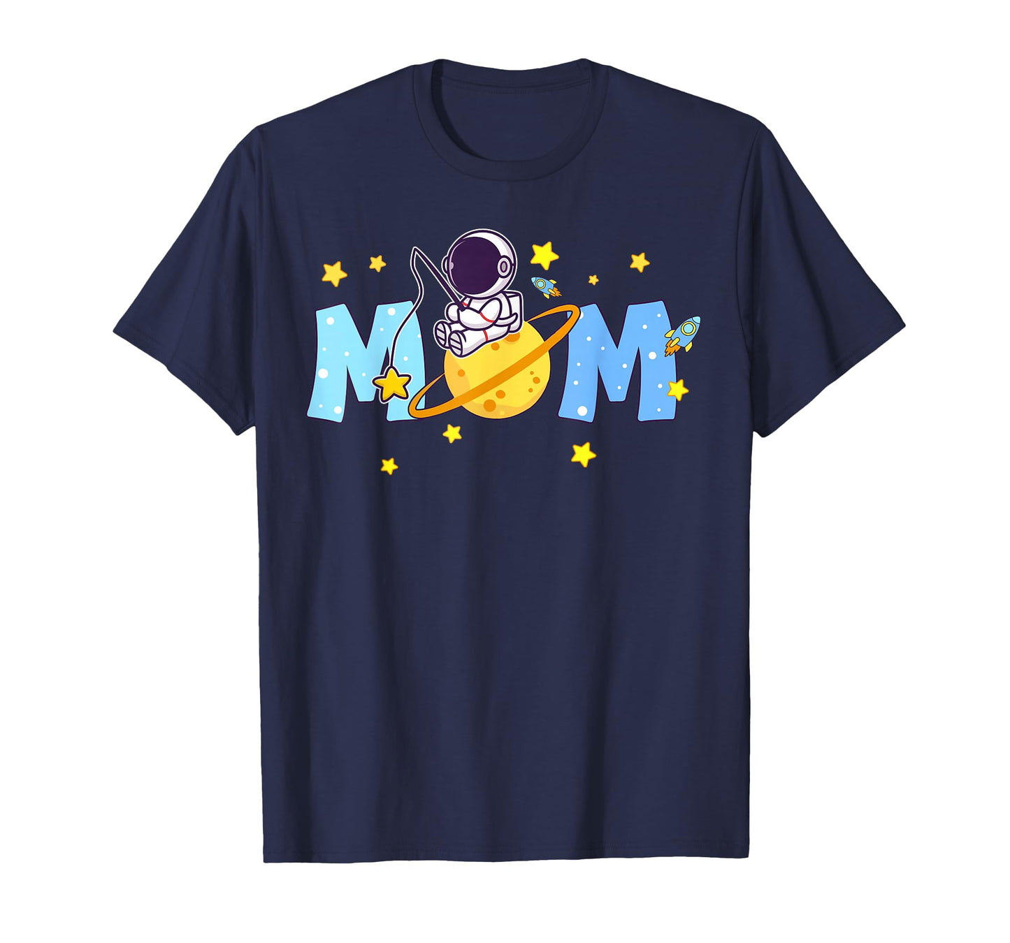 Mom Of The Birthday Boy Astronaut 1st Birthday Family T-Shirt