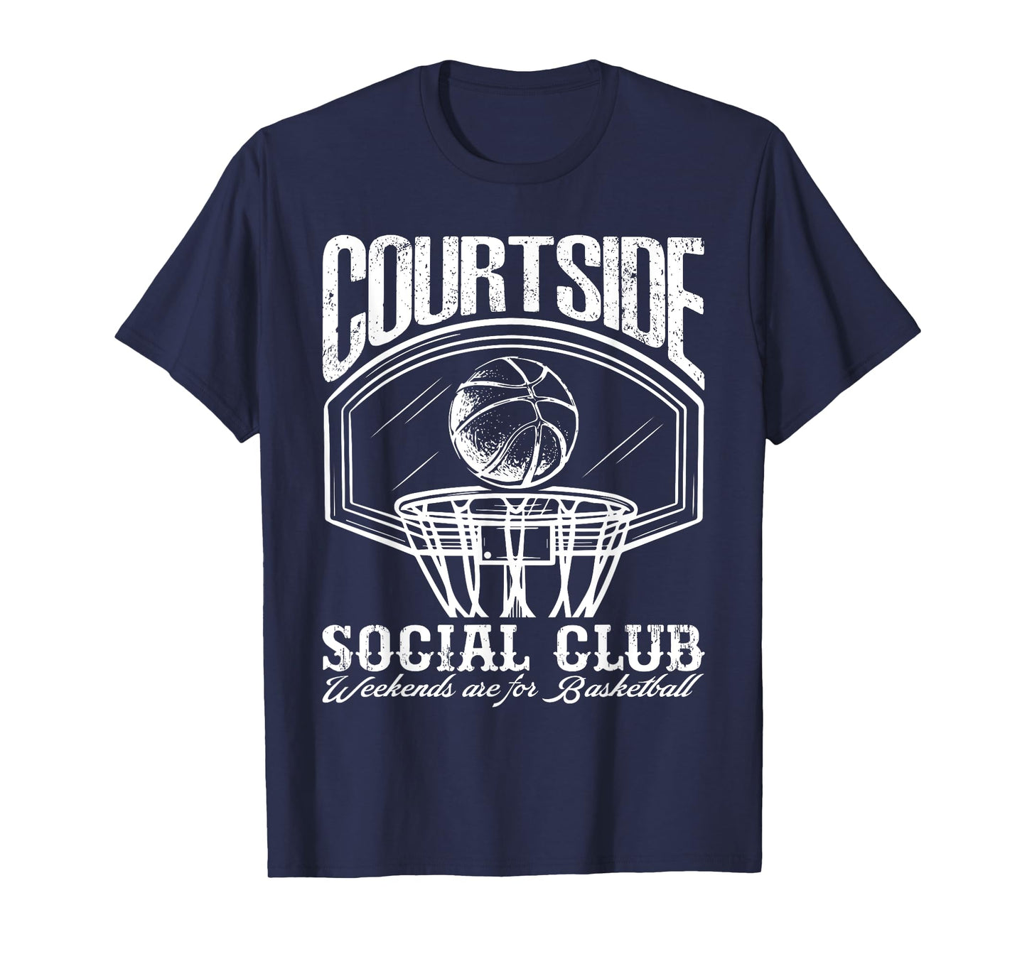 Funny Courtside Social Club Game Day Basketball Basketballer T-Shirt