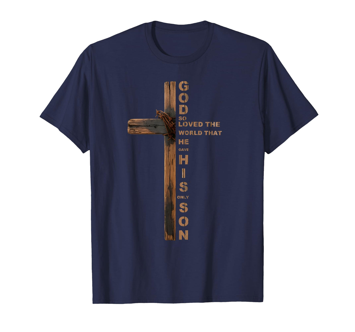 Inspirational John 3 16 Christian Bible Verse for Men Women T-Shirt