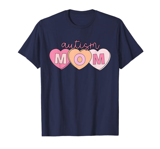 Heart Candy Autism Mom Neurodiversity SPED Teacher Valentine T-Shirt