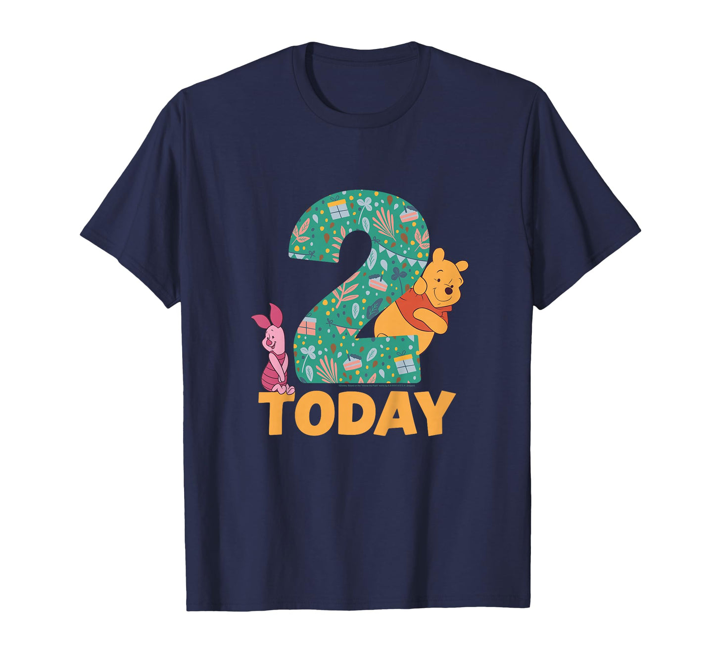Disney Winnie the Pooh & Piglet Birthday 2 Years Old Today T-Shirt