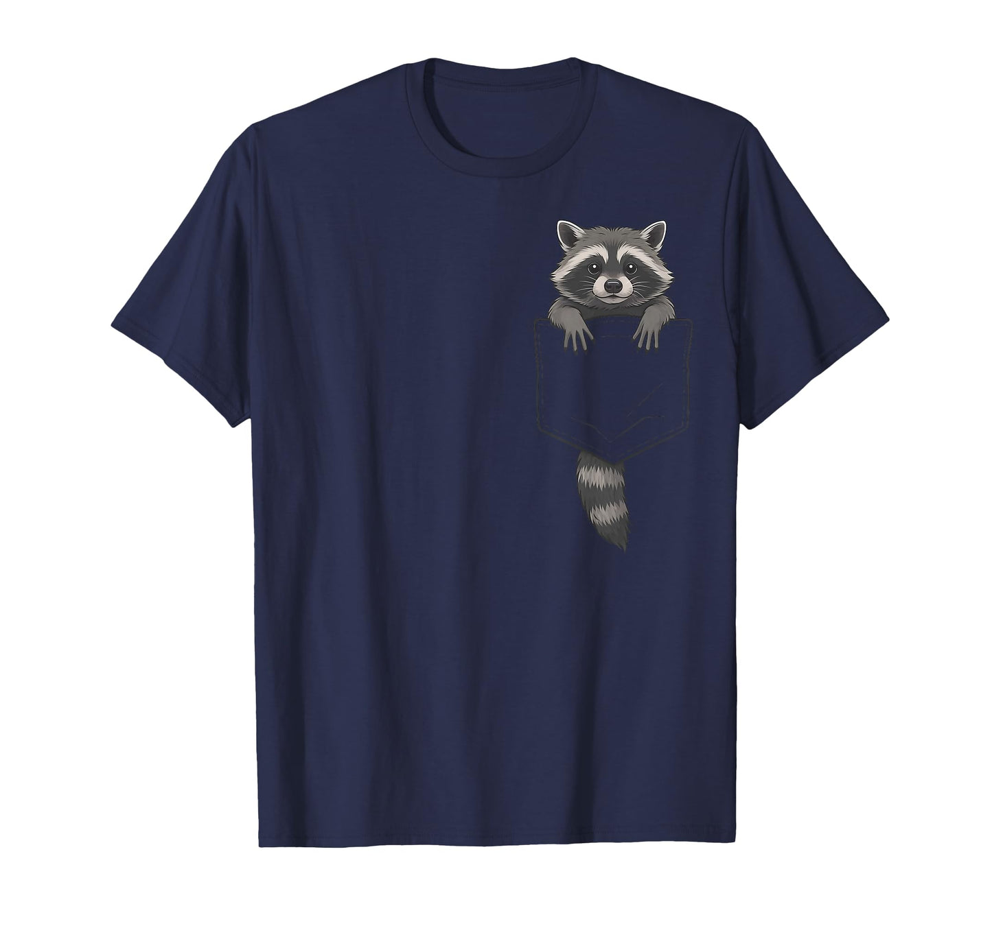 Cute Raccoon Pocket Funny Gifts For Men Women Kid T-Shirt