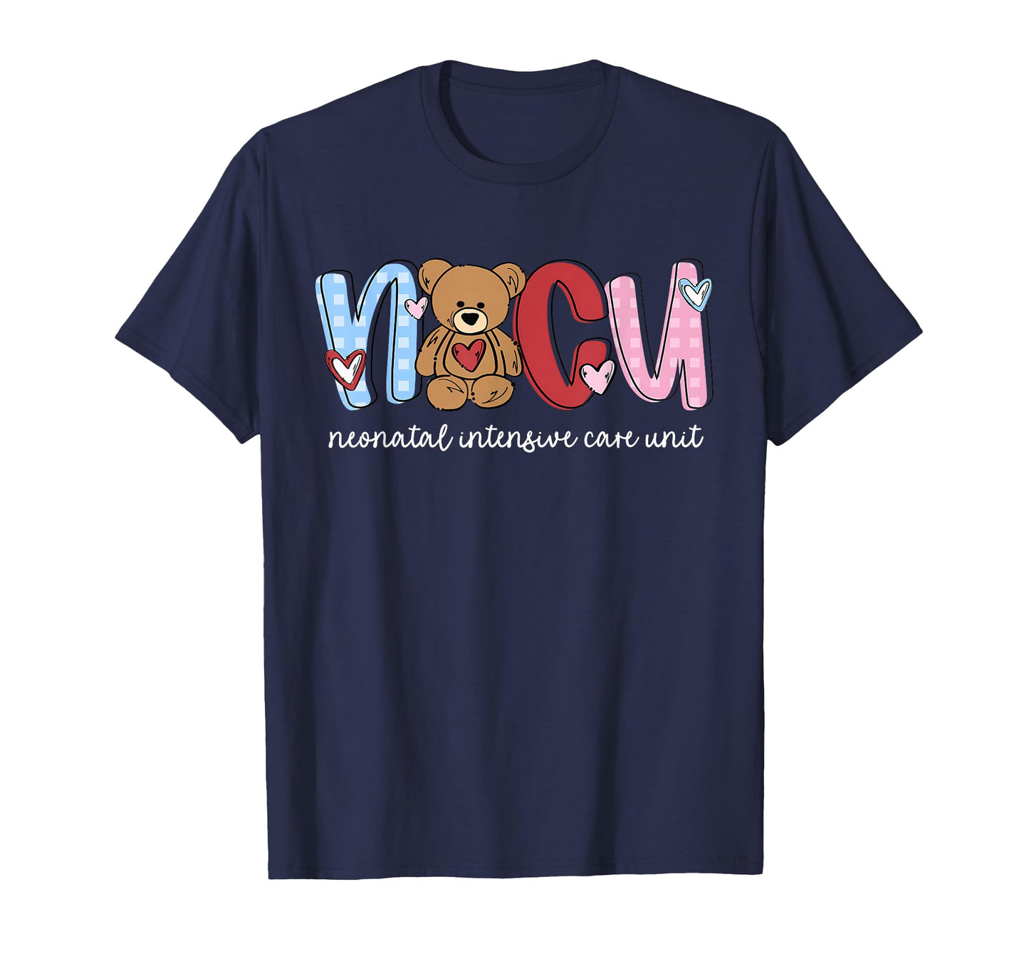 NICU Nurse Valentine Cute Bear Nursing Valentines Day T-Shirt