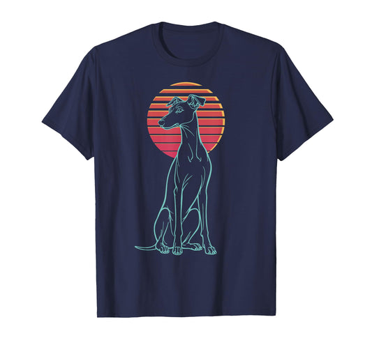 Greyhound Lover Dog Owner Retro Synthwave 80s T-Shirt