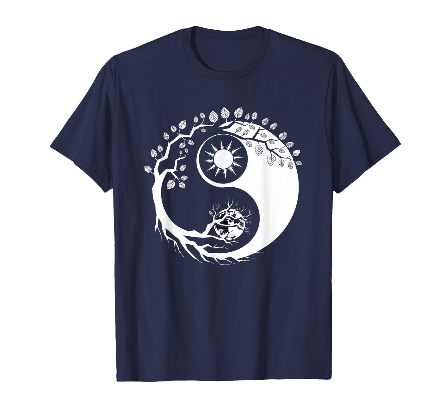Yin Yang Moon Sun Tree of Life Men Women Kids T-Shirt