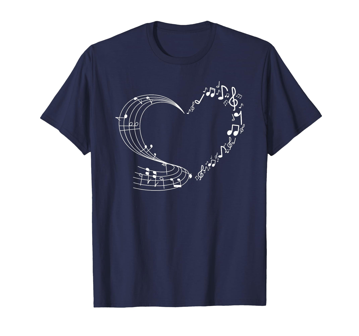 Cute Heart Music Note Women Girls Musicians T-Shirt