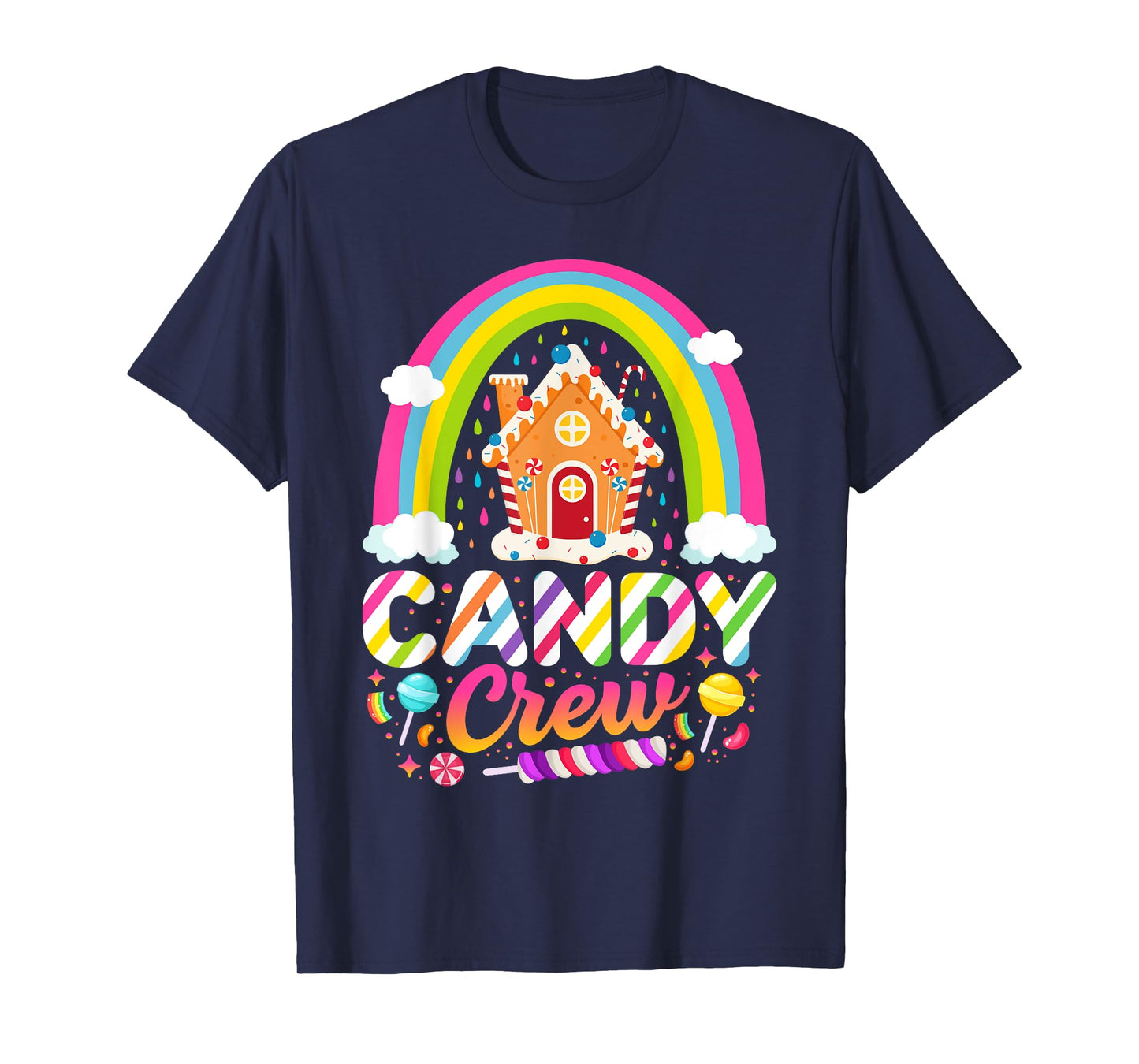 Candy Crew Rainbow Gingerbread Halloween Costume Kids T-Shirt