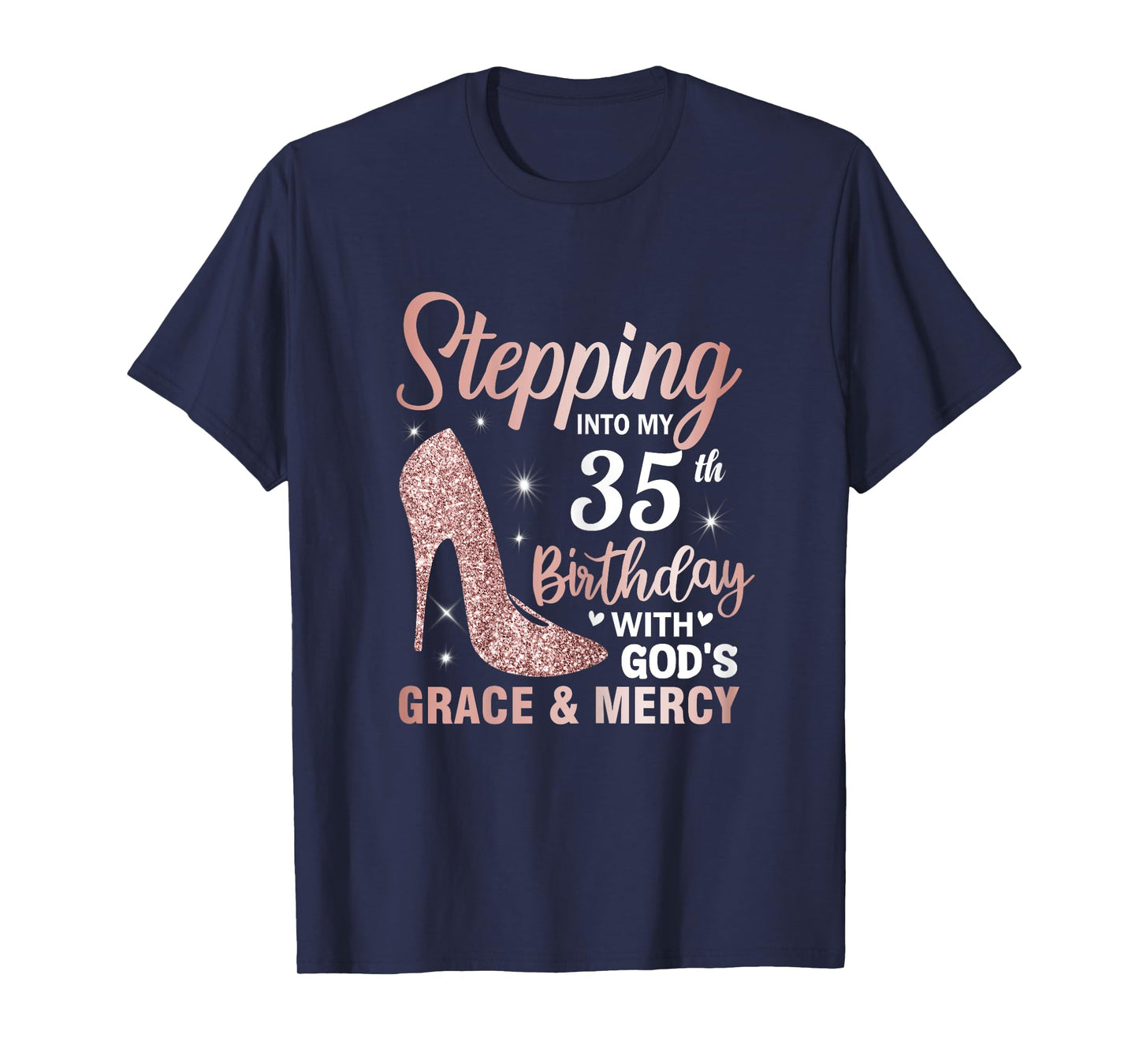 Stepping Into My 35th Birthday Shirt Women 35 Year Old Bday T-Shirt