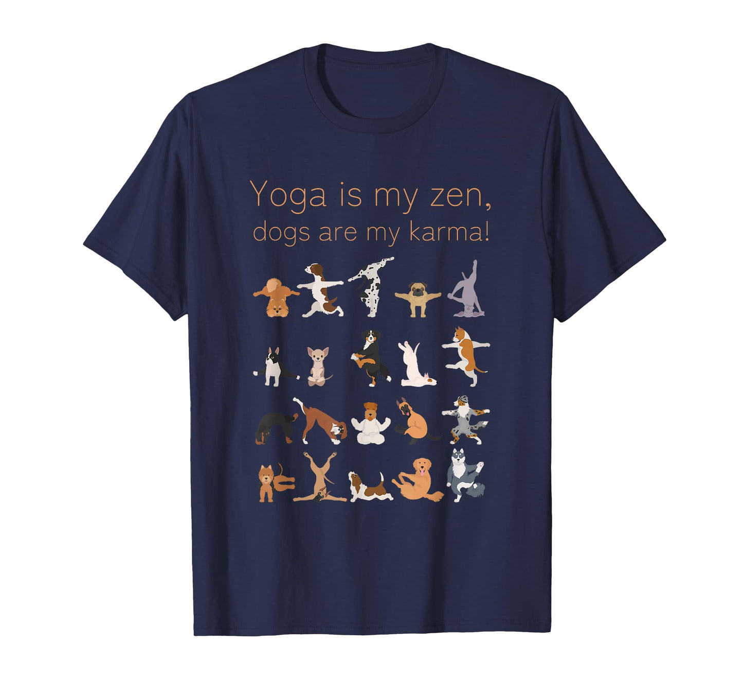 Yoga Zen Dogs Karma For Dog and Yoga Lovers T-Shirt