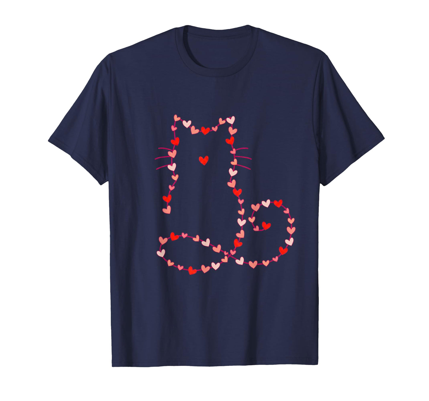Cat Valentine Heart Retro Funny Cute Kitten Lovers Pet Paw T-Shirt