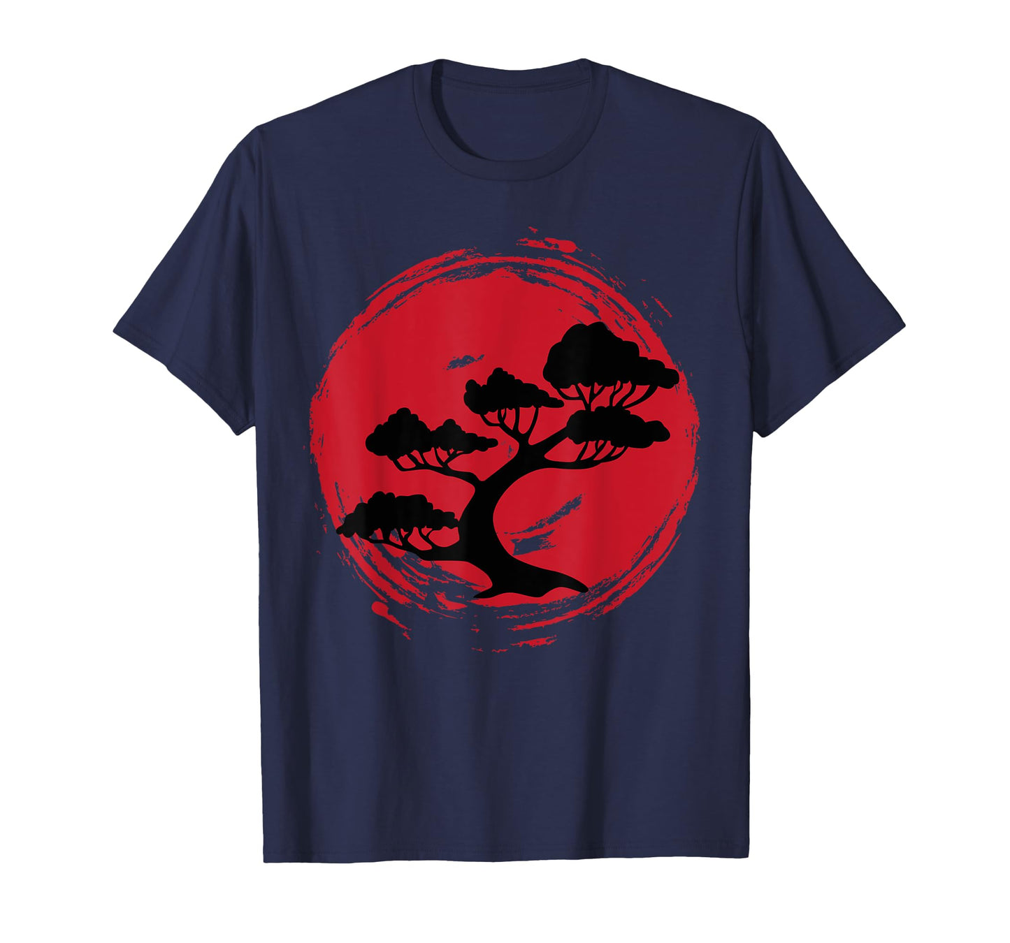 BONSAI TREE Japanese Enso Calligraphy Circle T-Shirt