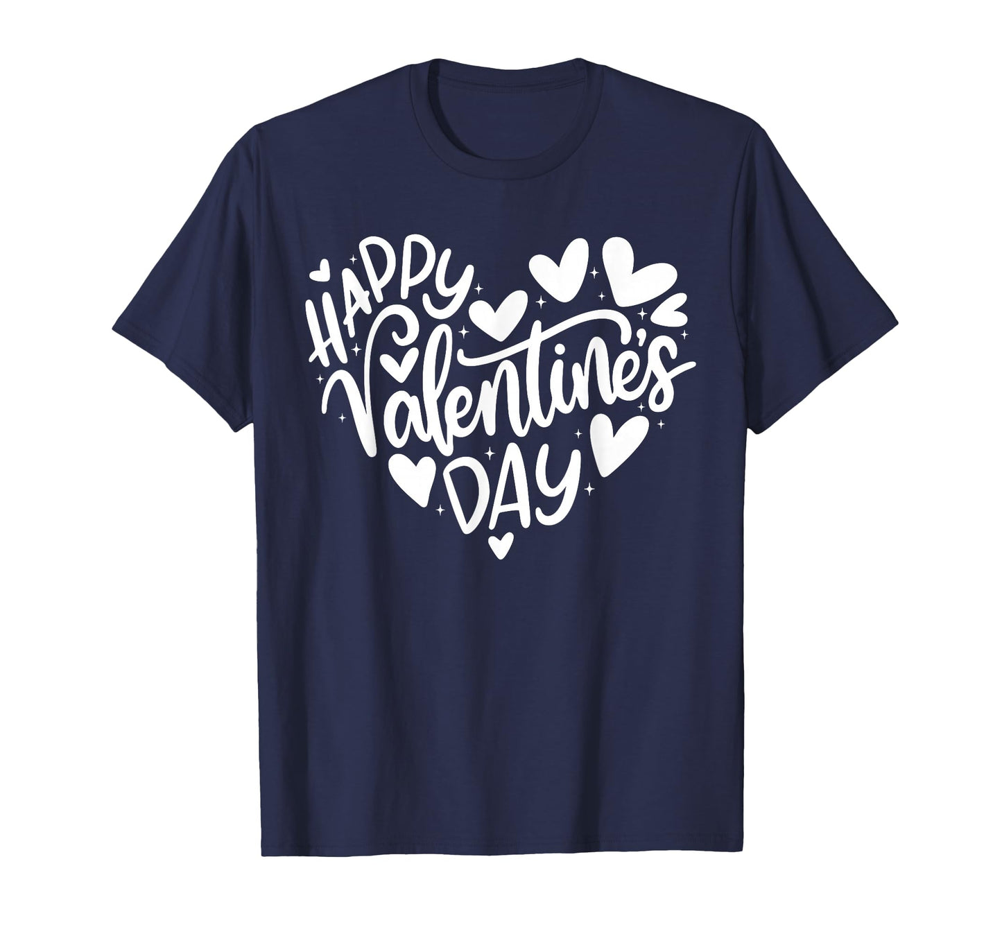 Happy Valentines Red Heart Women Girl Men Outfit T-Shirt