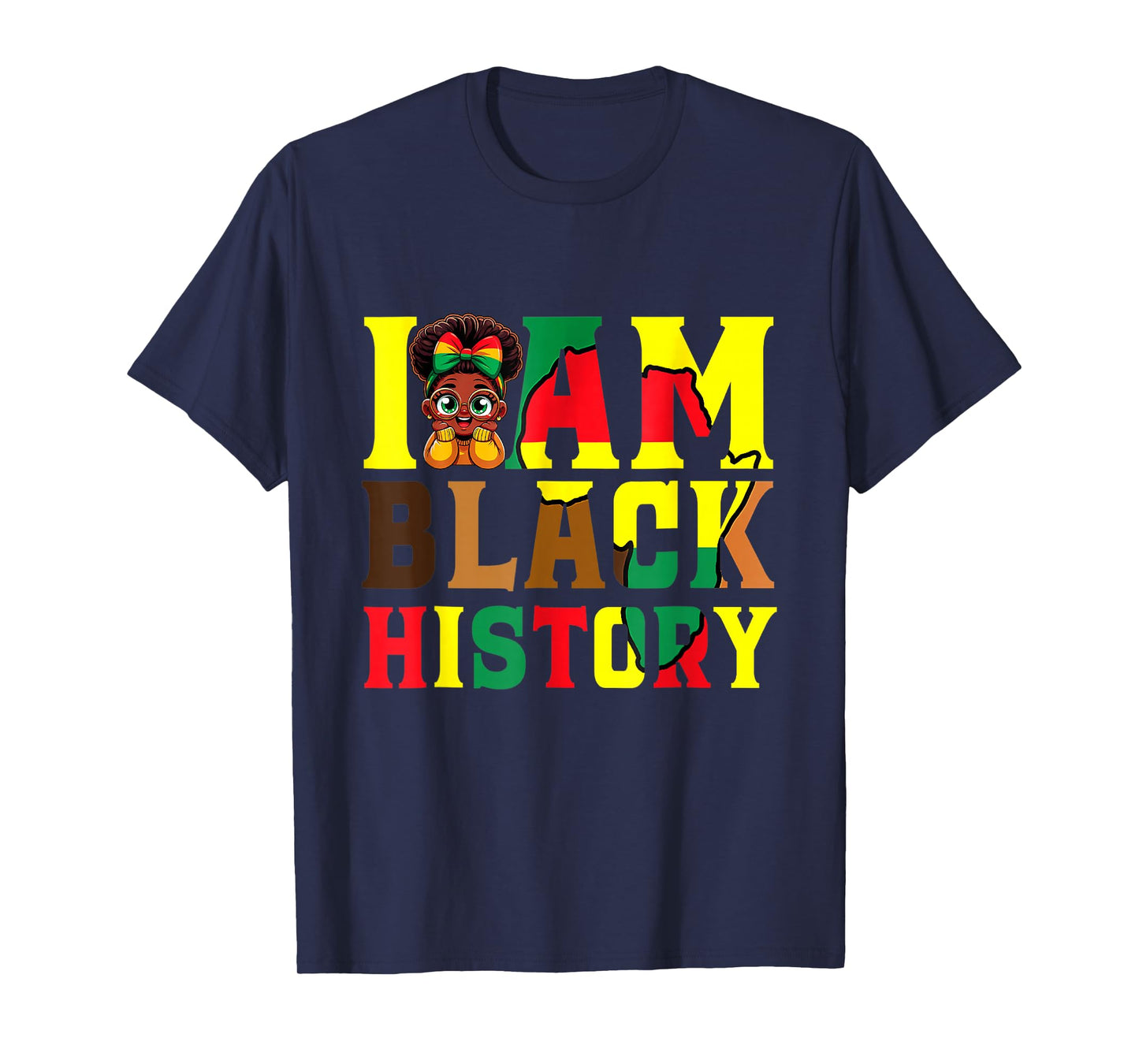 I Am Black History Month African American for Girls Kids T-Shirt