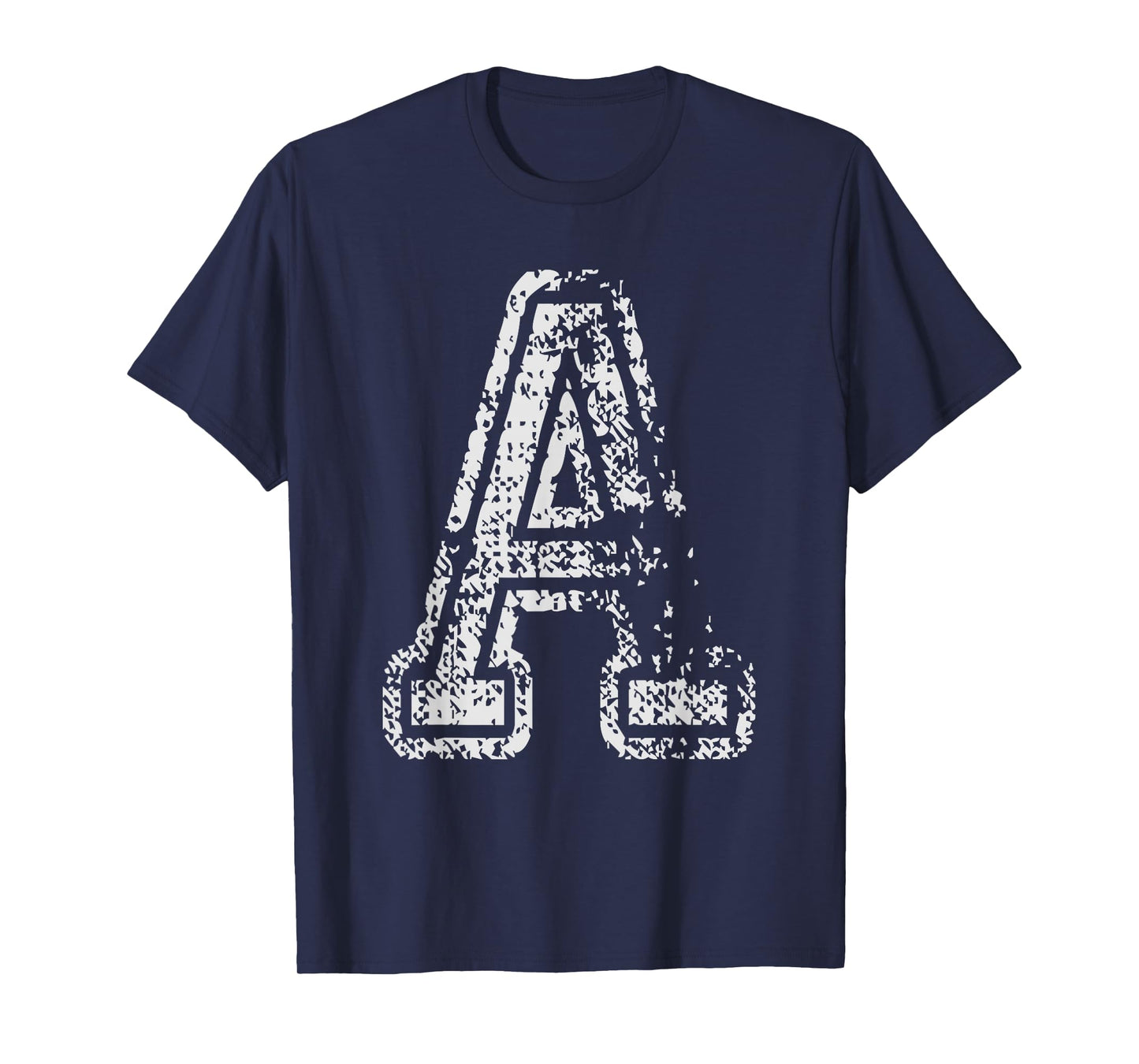 Team Jersey A Spelling Names School Sports Vintage Letter A T-Shirt