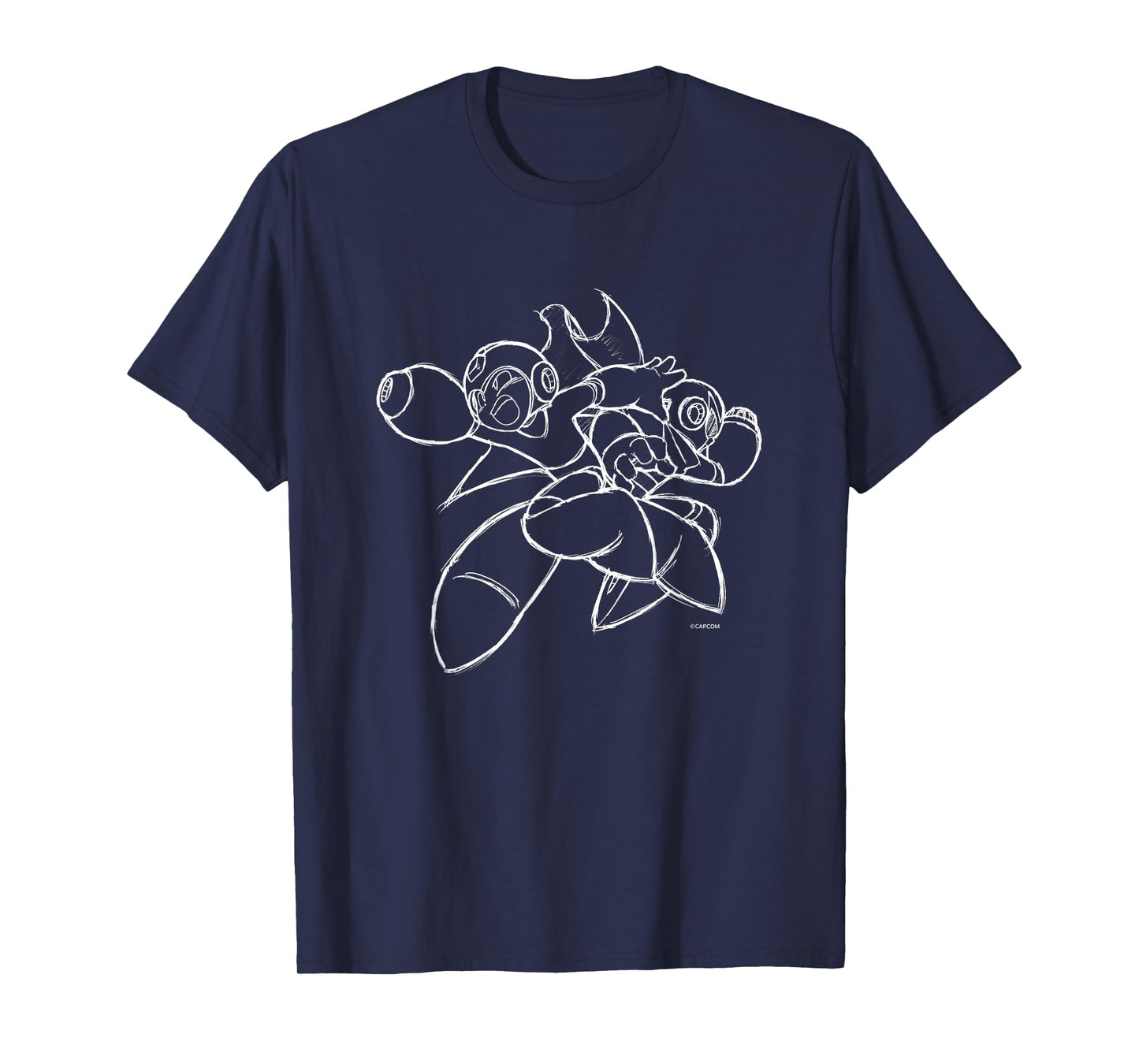 Capcom MEGA MAN VS. ProtoMan Unisex-Child T-Shirt - Black, Small - Short Sleeve, Cotton 80% Polyester 20% - Gaming T-Shirts