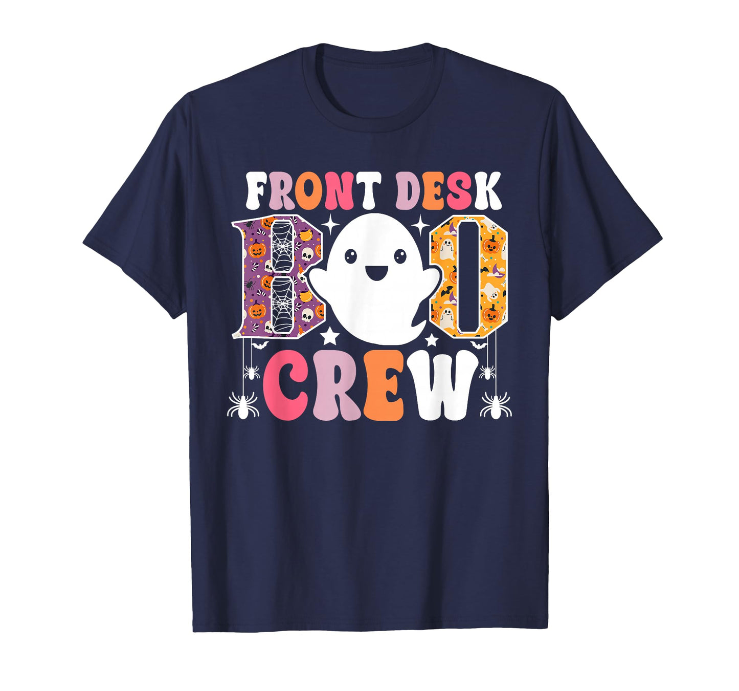 Front Desk Boo Crew Funny Ghost Halloween Receptionist T-Shirt