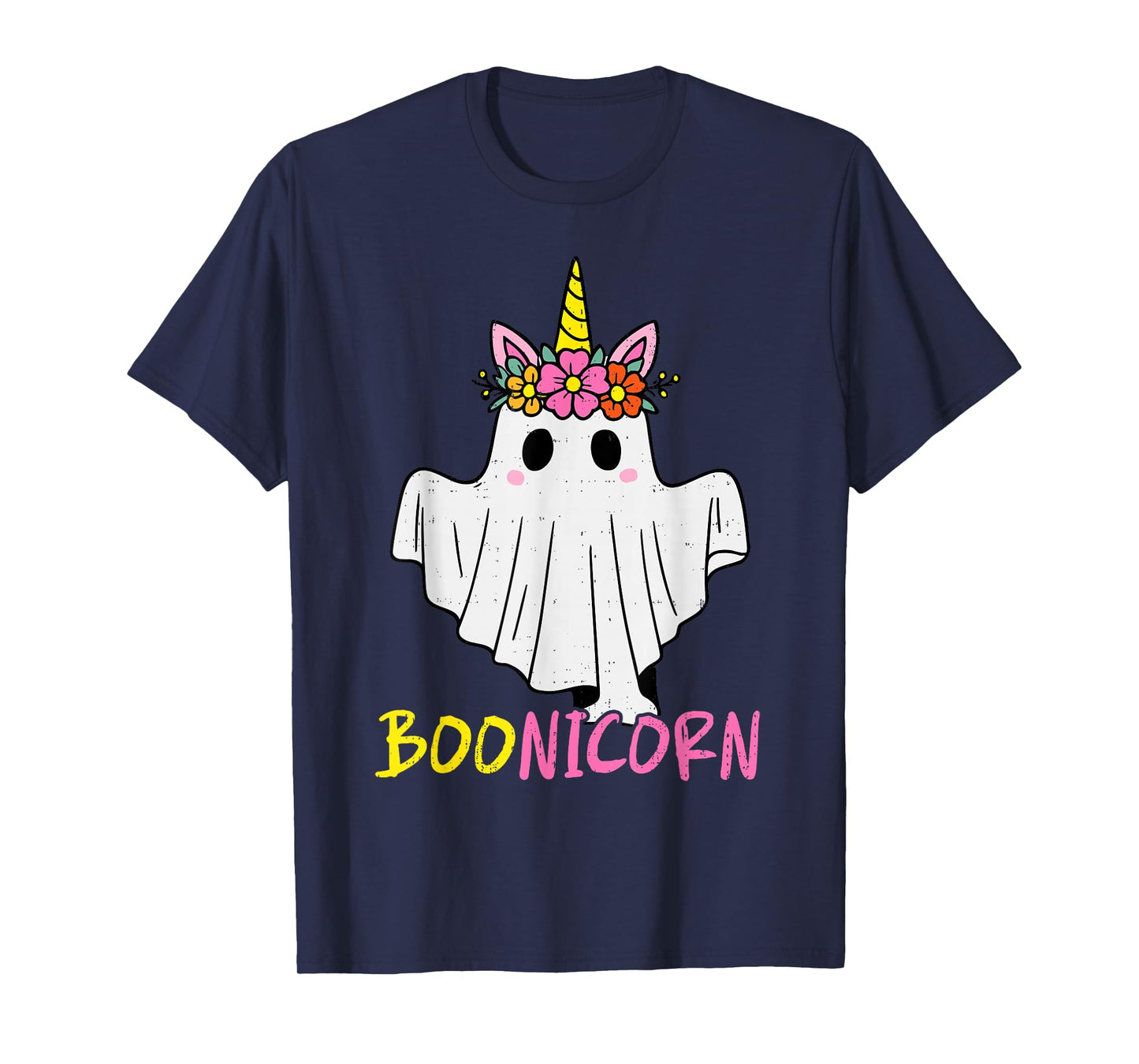 Boonicorn Ghost Unicorn Magical Spooky Halloween Girl Womens T-Shirt
