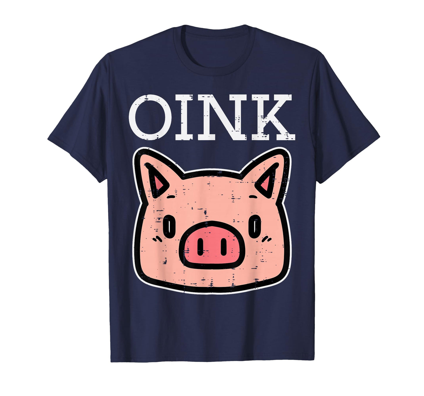 Oink Pig Face Cute Hog Head Girls Boys Kids Toddler Women T-Shirt