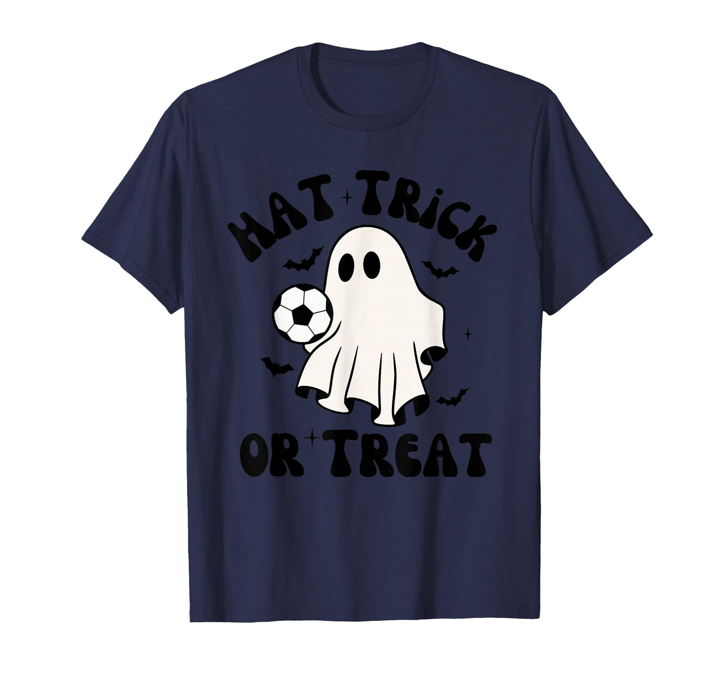 Hat-Trick Or Treat Soccer Sports Halloween Men Boys Girls T-Shirt
