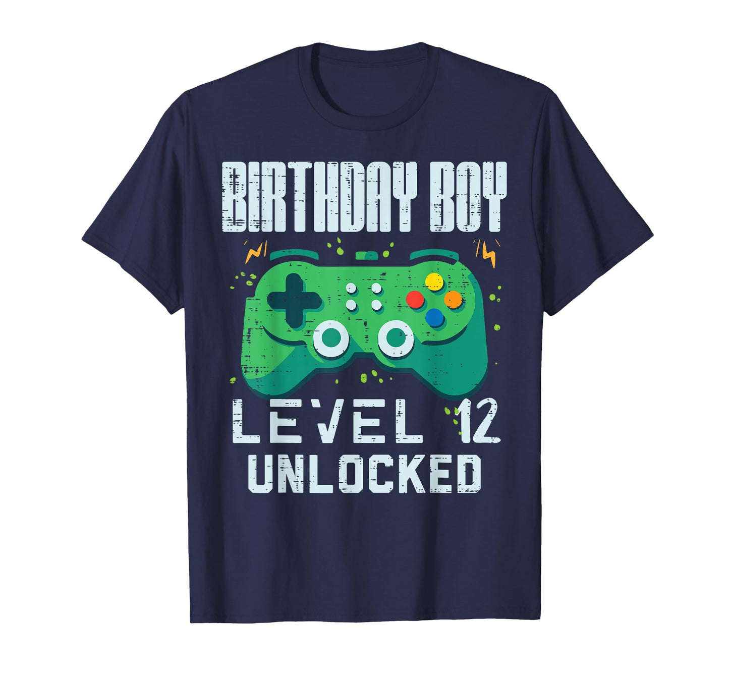 Birthday Boy Level 12 Unlocked Gamer Controller 12th Bday T-Shirt