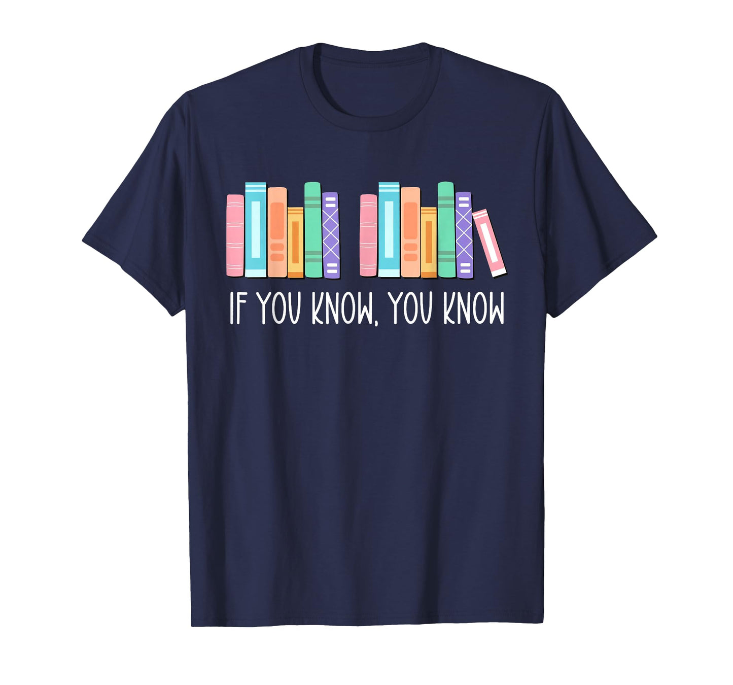 Funny If You Know You Know 6 7 Reading Books Merry Christmas T-Shirt