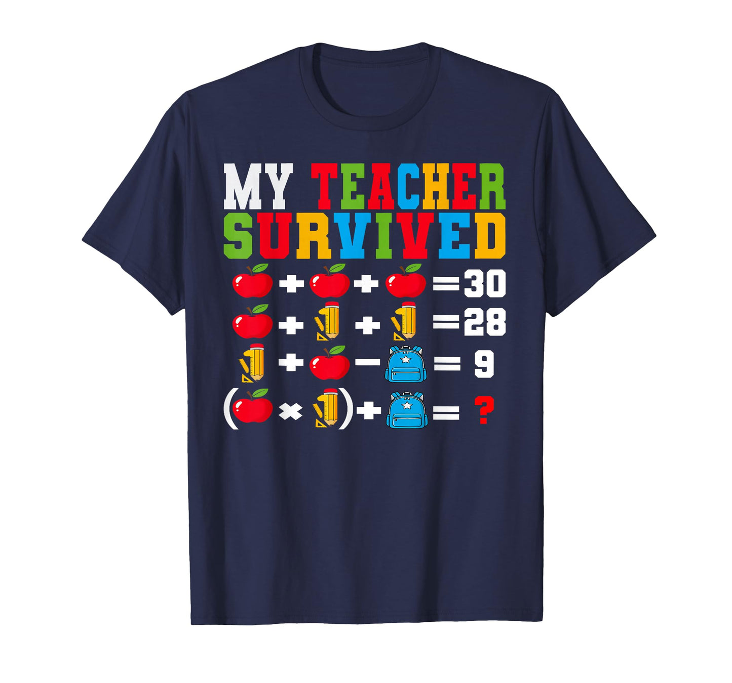 My Teacher Survived 100 Days of Me 100th Day Girls Boys Kids T-Shirt