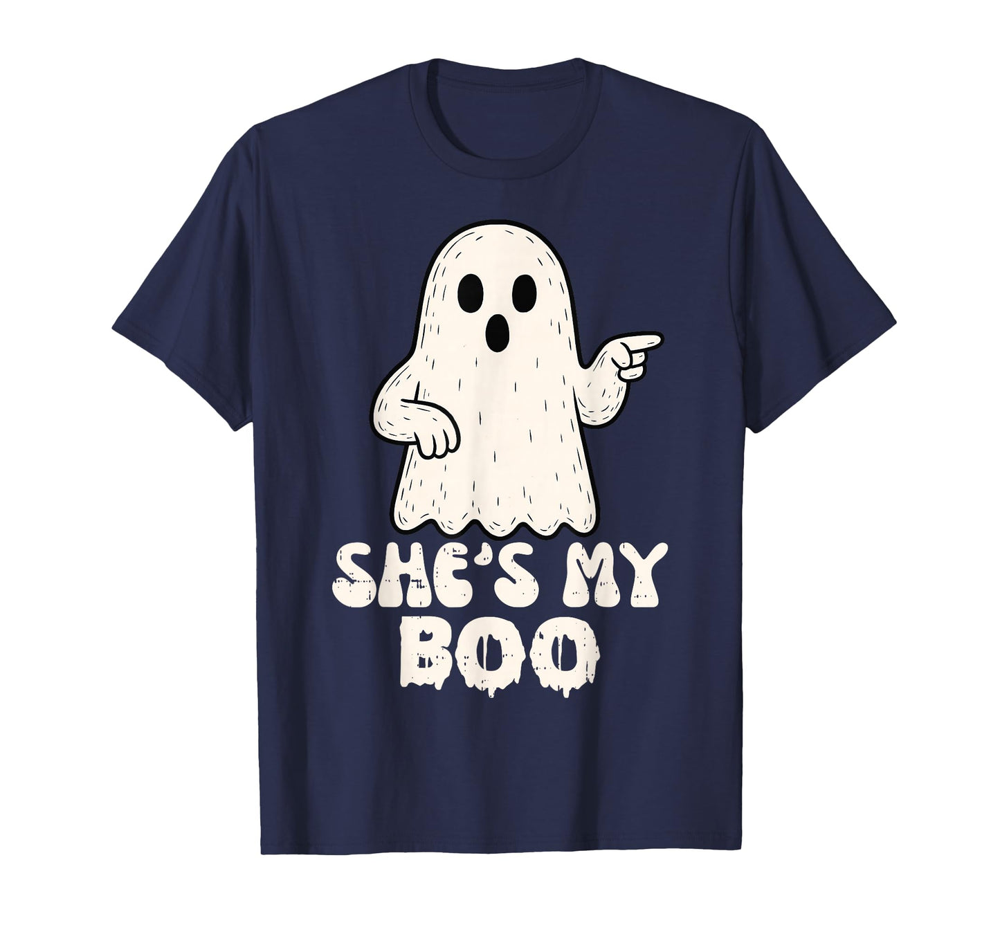She's My Boo Couples Matching Halloween Costume Ghost T-Shirt