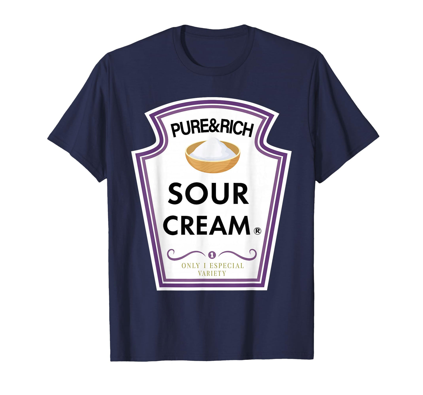 Funny Sour Cream Group Condiment Family Halloween Costume T-Shirt